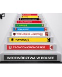 Naklejki na schody: Województwa w Polsce