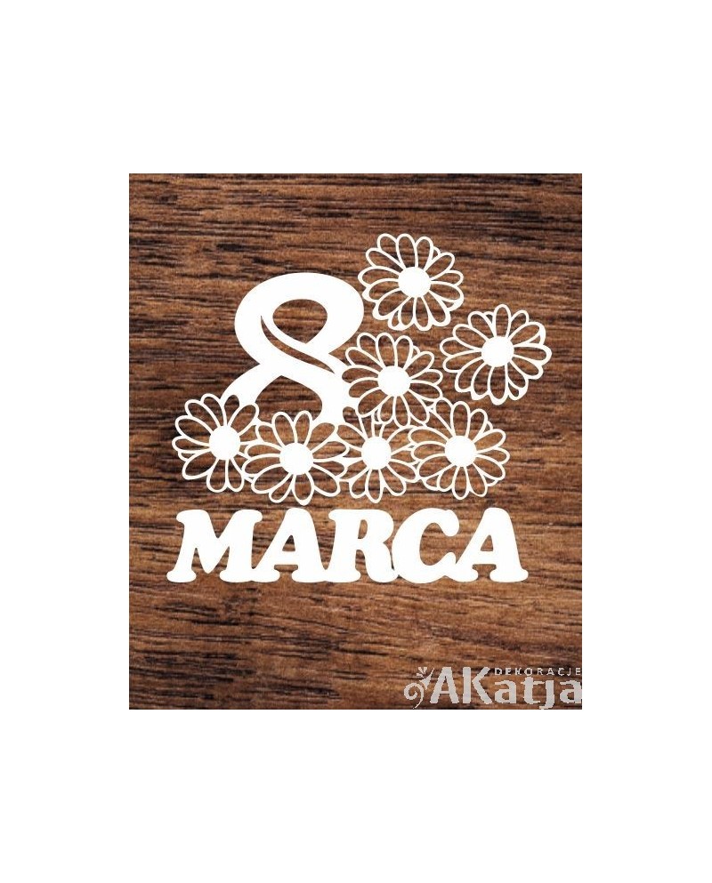 8 marca- wycinanka z kartonu