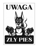 Tabliczka Uwaga Zły Pies Doberman