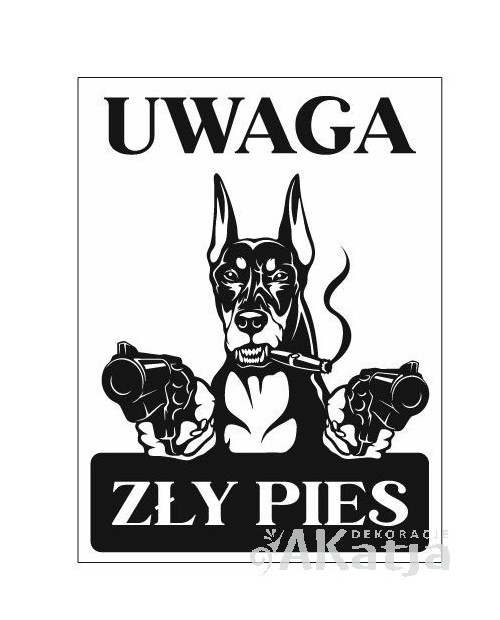 Tabliczka Uwaga Zły Pies Doberman