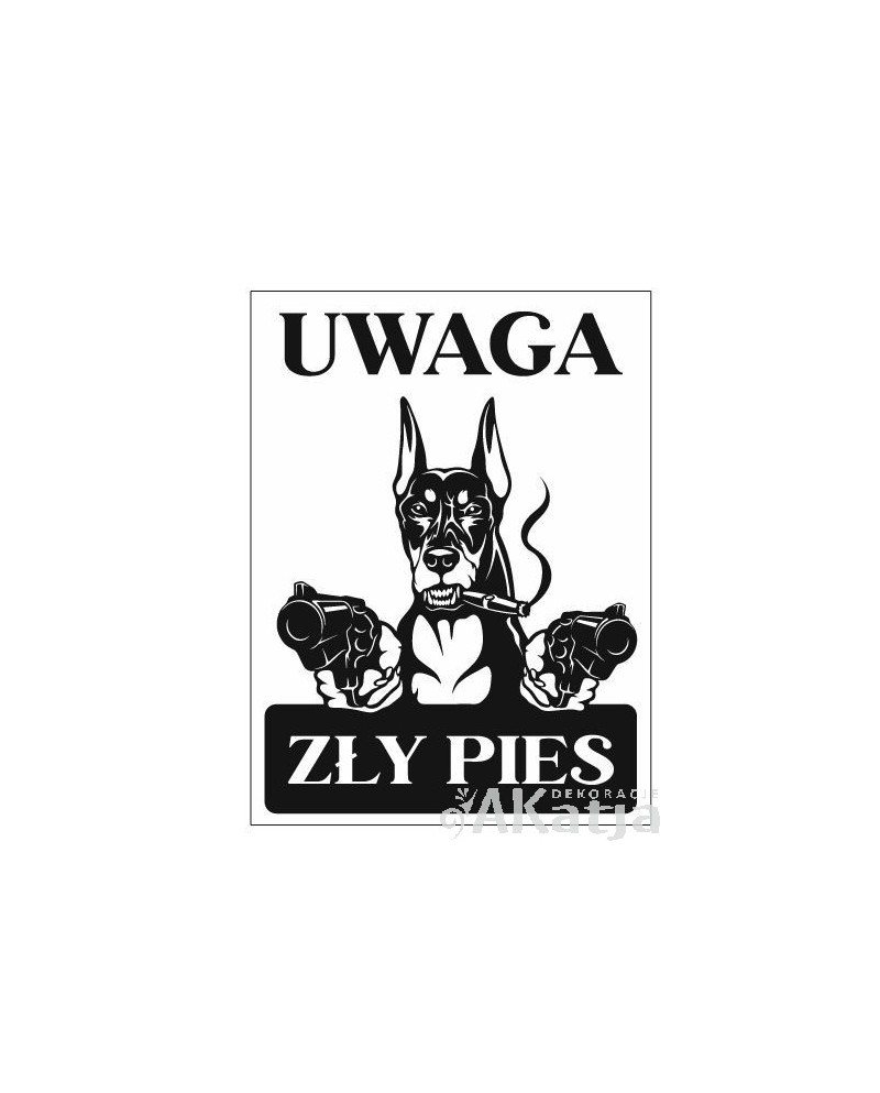 Tabliczka Uwaga Zły Pies Doberman