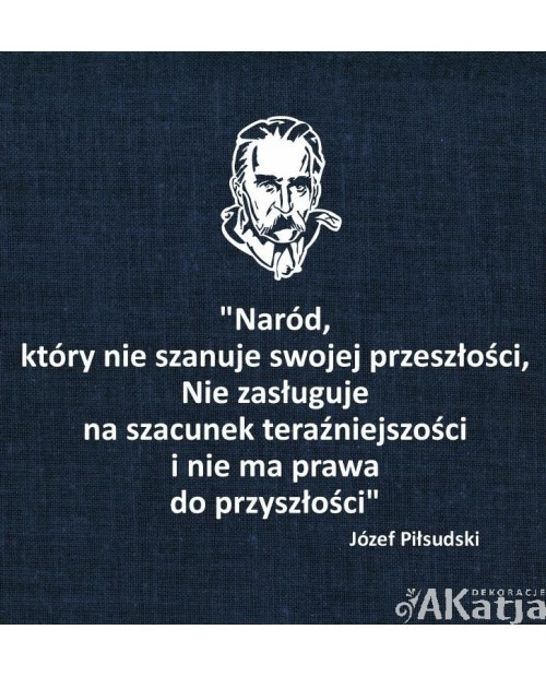 Józef Piłsudski: cytat- wycinanka z kartonu