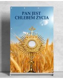 Pan jest chlebem życia- Baner religijny