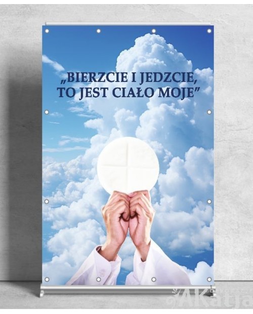 Bierzcie i jedzcie to jest ciało moje- Baner religijny