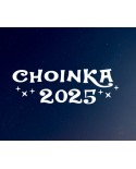 Napis CHOINKA 2025 - wycinanka z kartonu