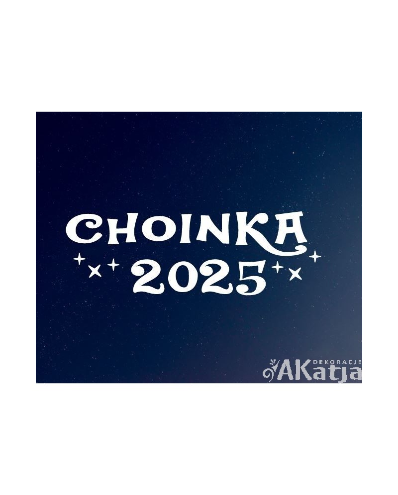 Napis CHOINKA 2024 - wycinanka z kartonu