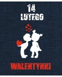 Walentynki 14 lutego- dwukolorowa wycinanka z kartonu