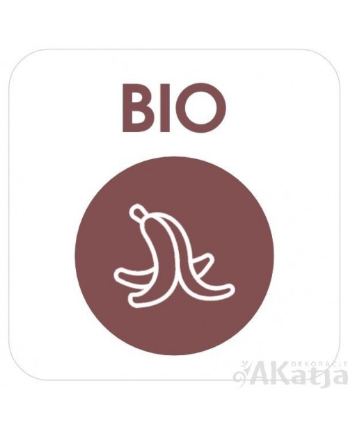 Naklejka na kosz do segregacji odpadów: BIO 10x10cm