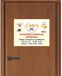 Stołówka Szkolna Zaprasza- godziny otwarcia- naklejka
