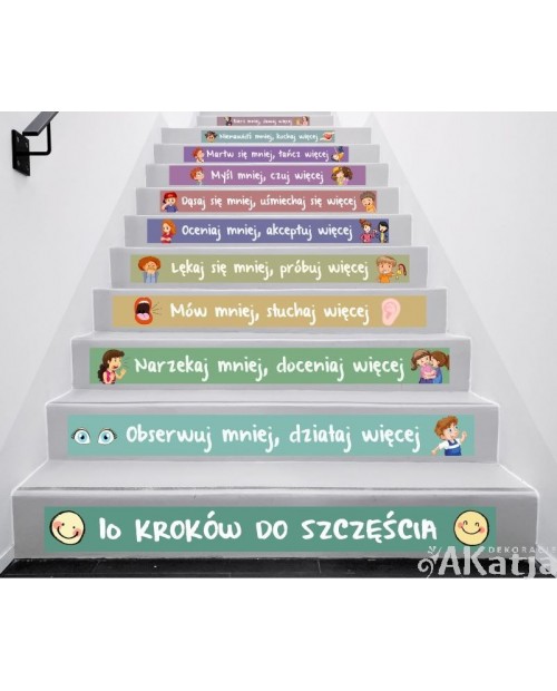 Naklejki na schody: 10 kroków do szczęścia