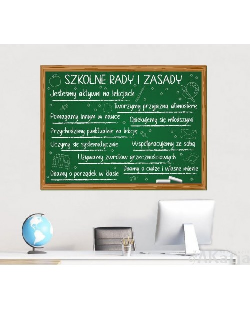Szkolne rady i zasady- naklejka na ścianę