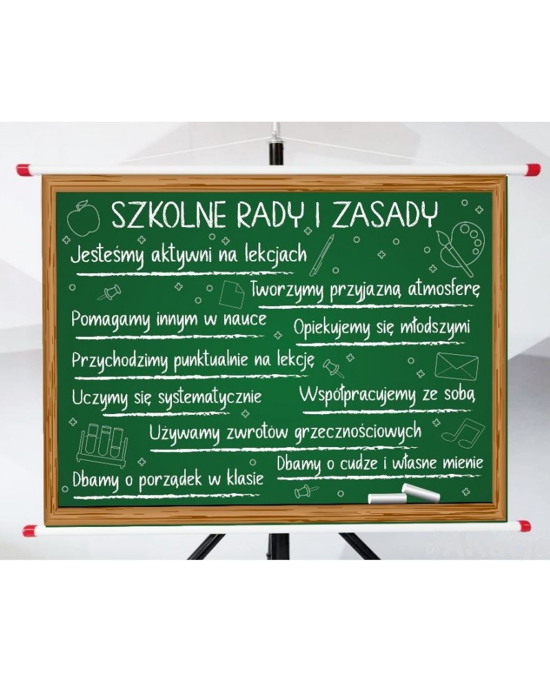 Plansza- Szkolne rady i zasady