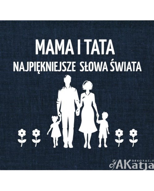 Mama i tata najpiękniejsze słowa świata- wycinanka z kartonu