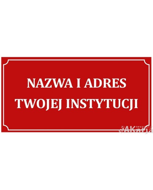 Tabliczka urzędowa z nazwą instytucji