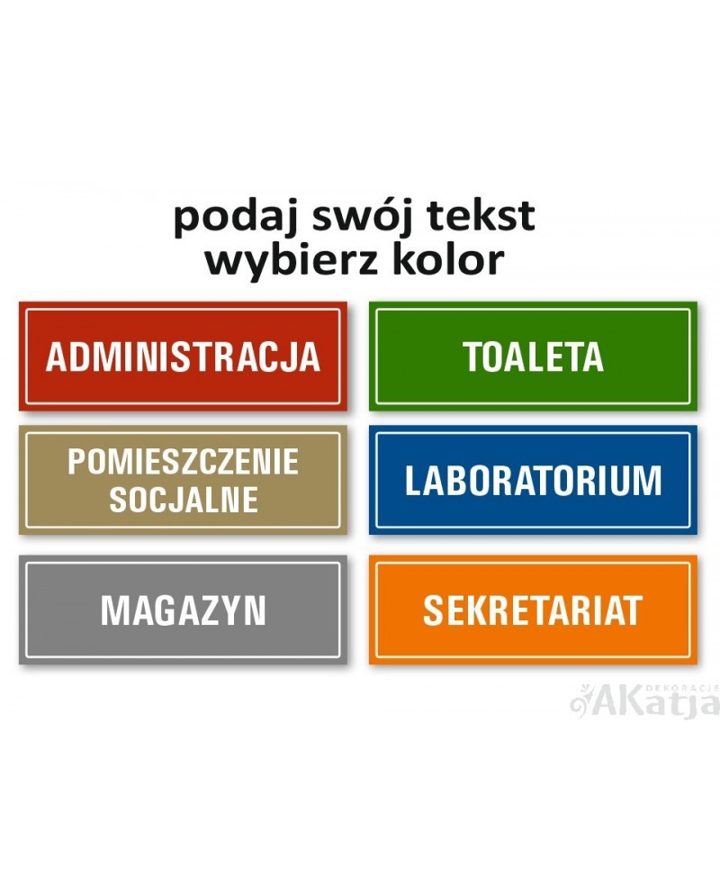 Tabliczka TWÓJ TEKST