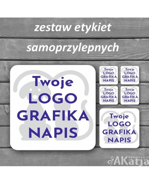 Zestaw etykiet z własnym nadrukiem