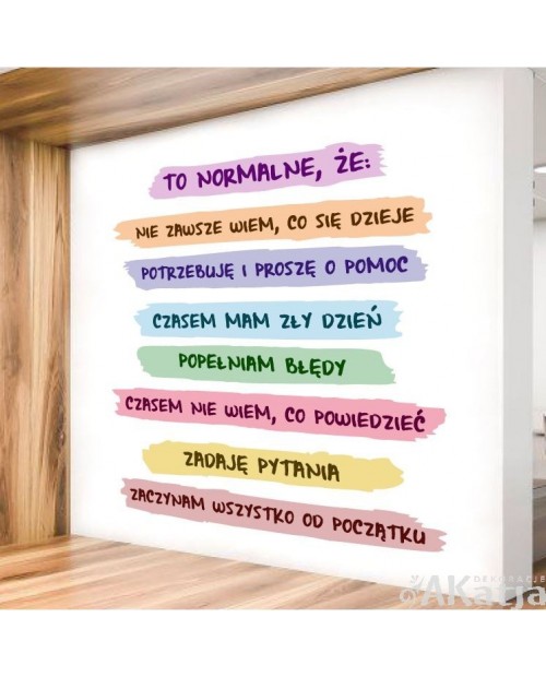 To normalne, że...- Naklejka na ścianę