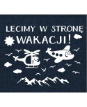 Lecimy w stronę wakacji- wycinanka z kartonu