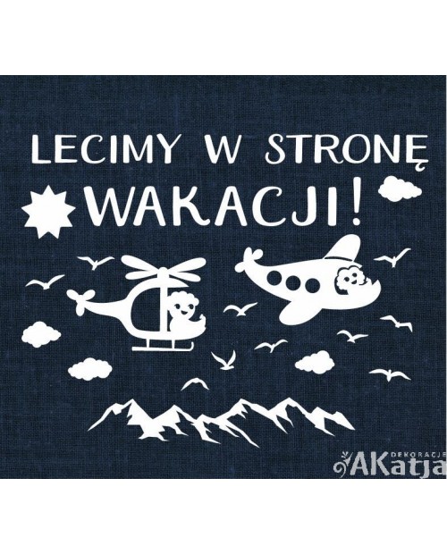 Lecimy w stronę wakacji- wycinanka z kartonu