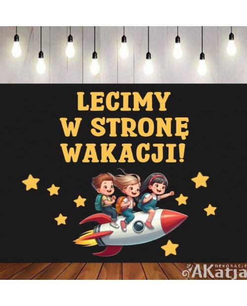 Lecimy w stronę wakacji- zestaw dekoracji do gazetek szkolnych