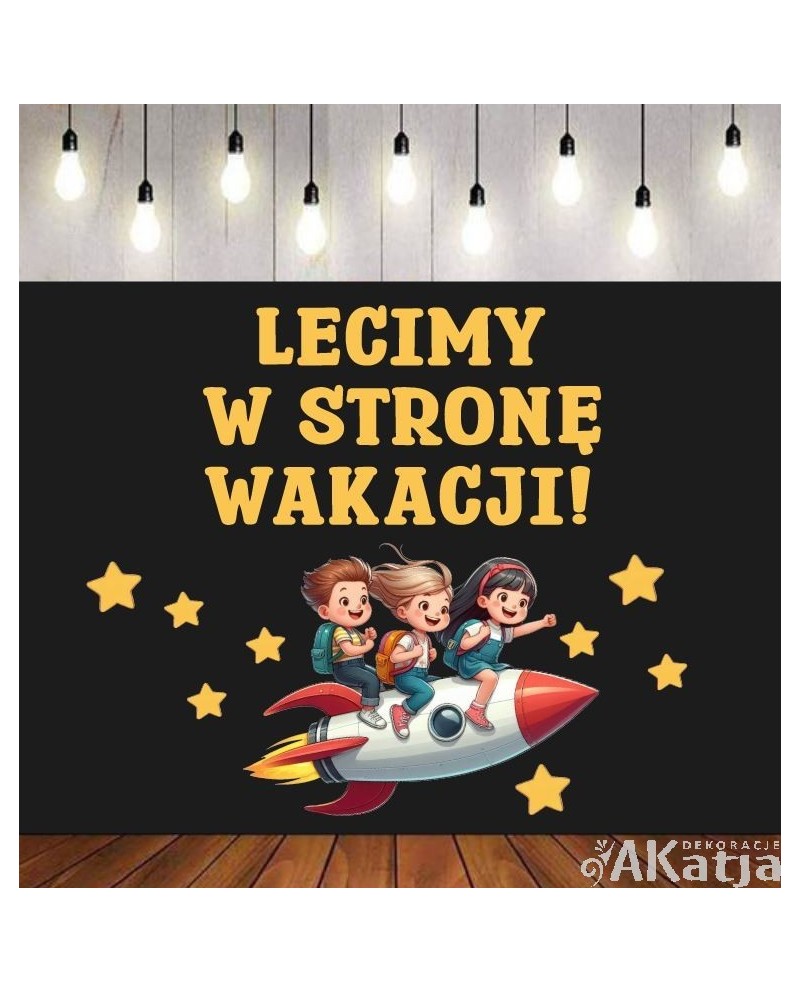 Lecimy w stronę wakacji- zestaw dekoracji do gazetek szkolnych