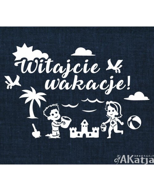 Witajcie wakacje- wycinanka z kartonu