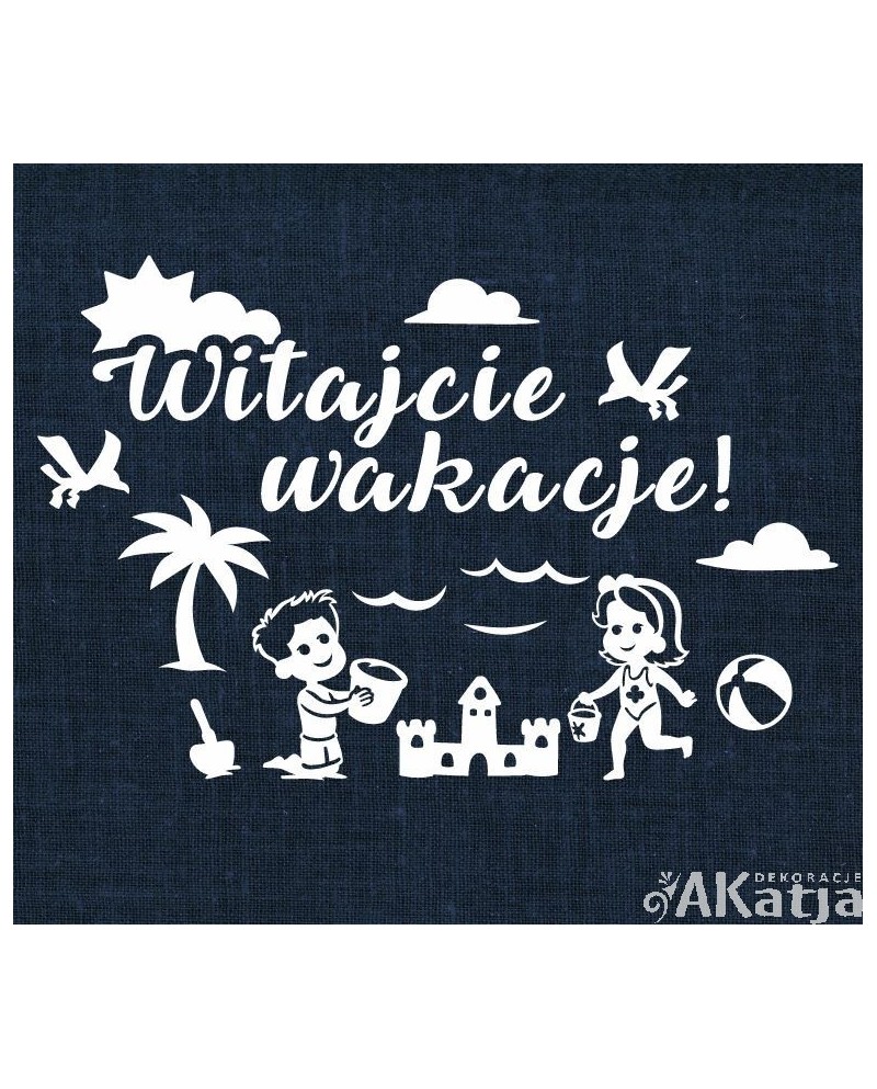Witajcie wakacje- wycinanka z kartonu