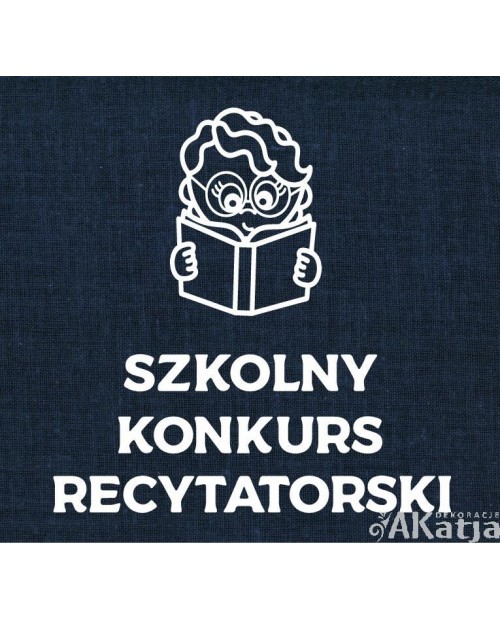 Szkolny konkurs recytatorski- wycinanka z kartonu