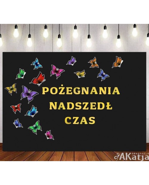 Pożegnania nadszedł czas- dekoracje do gazetek szkolnych