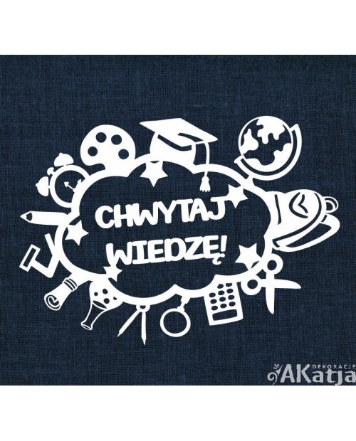 Chwytaj wiedzę!- wycinanka z kartonu