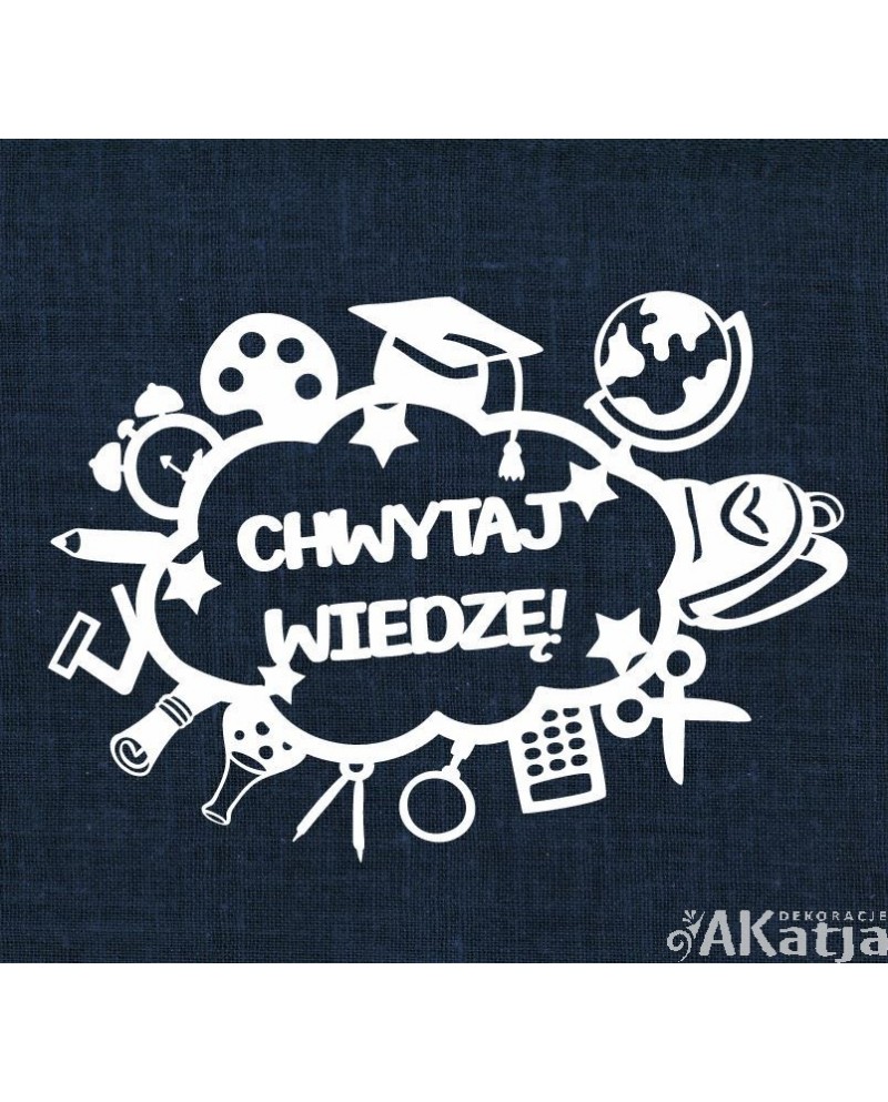Chwytaj wiedzę!- wycinanka z kartonu