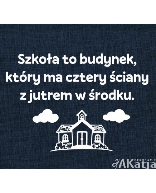 Szkoła to budynek...- wycinanka z kartonu