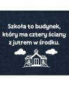Szkoła to budynek...- wycinanka z kartonu