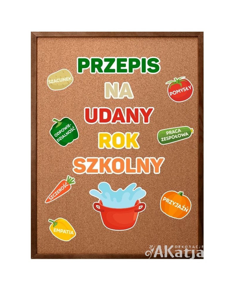 Przepis na udany rok szkolny- zestaw dekoracji do gazetek szkolnych