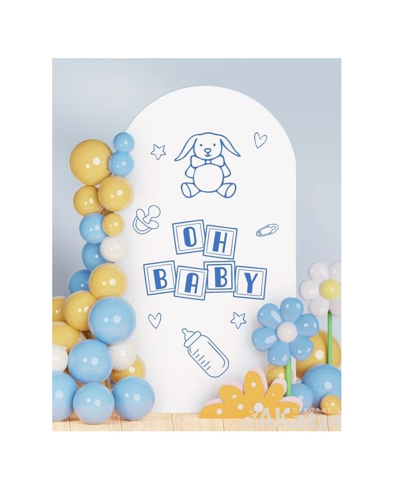 Naklejka na Baby Shower: Oh Baby