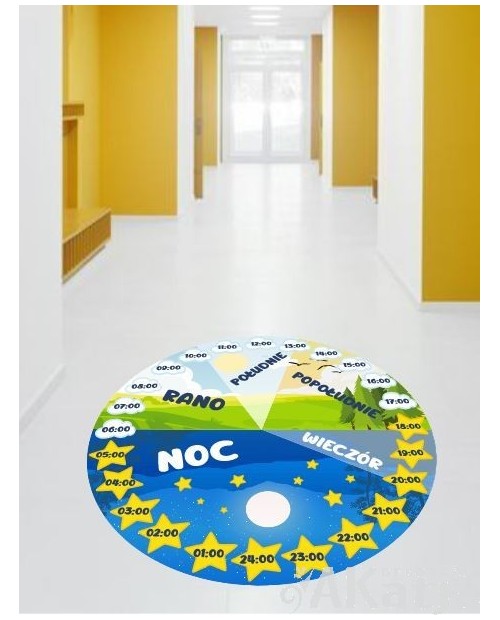 Pory dnia- naklejka podłogowa