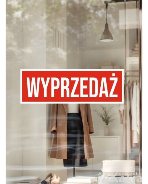 Naklejka pozioma: Wyprzedaż