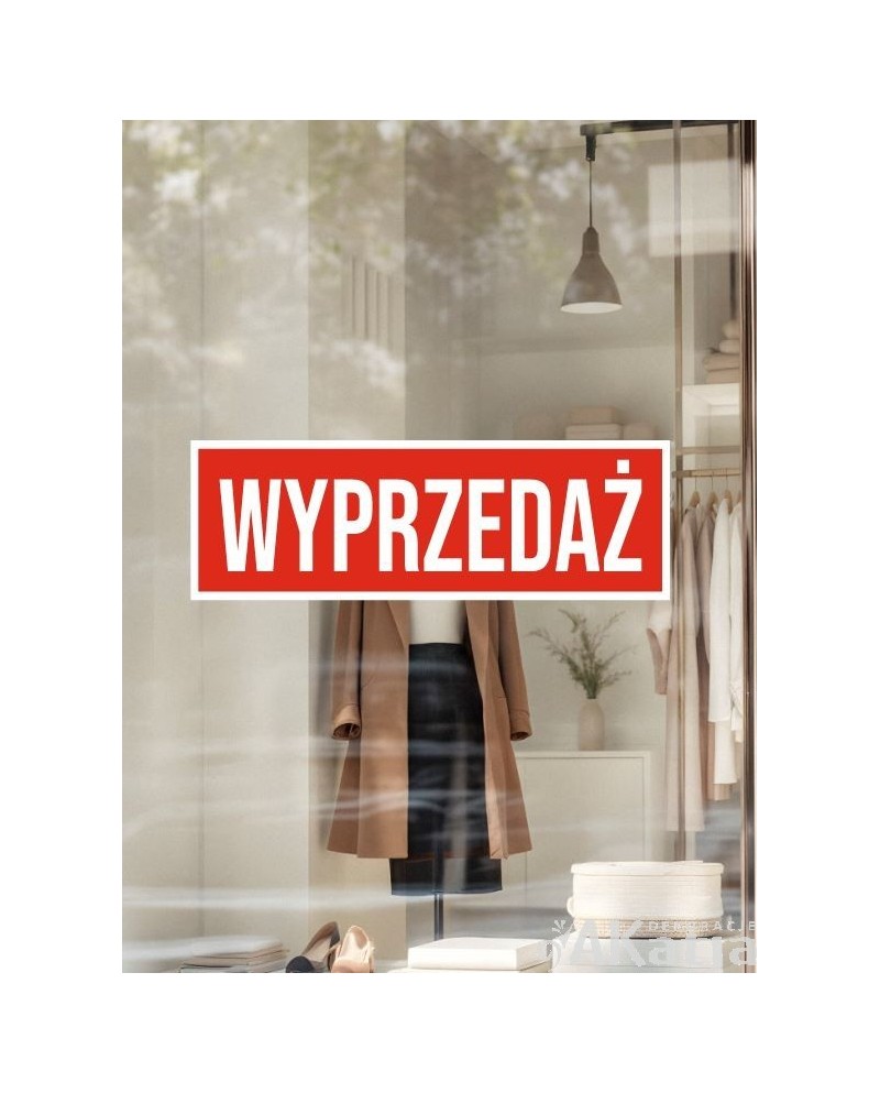 Naklejka pozioma: Wyprzedaż