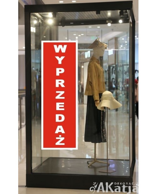 Naklejka pionowa: Wyprzedaż