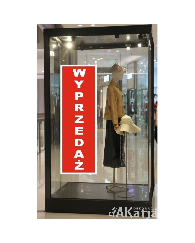 Naklejka pionowa: Wyprzedaż