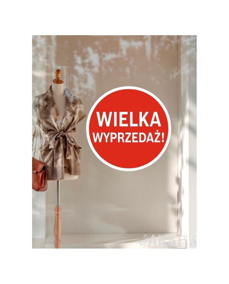 Naklejka okrągła: Wielka Wyprzedaż