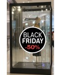 Naklejka okrągła: Black Friday