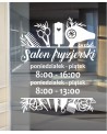 Naklejka z godzinami otwarcia: Salon fryzjerski