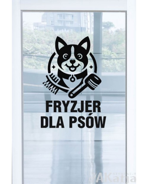 Naklejka samoprzylepna: Fryzjer dla psów