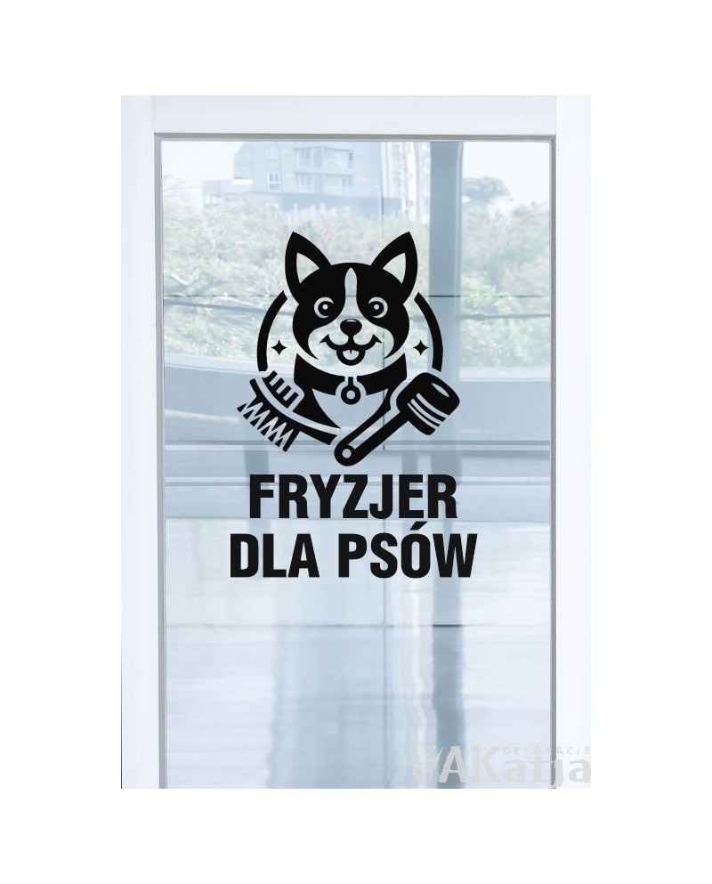Naklejka samoprzylepna: Fryzjer dla psów