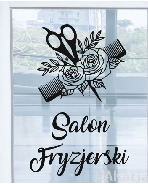 Naklejka samoprzylepna: Salon fryzjerski