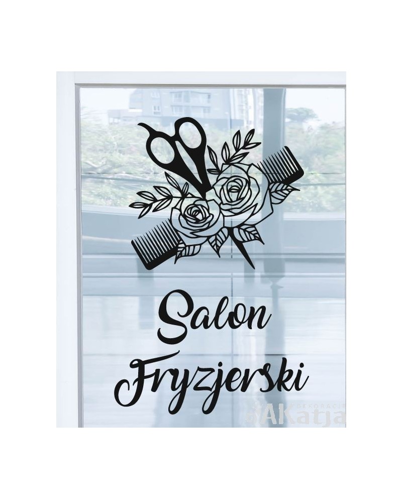 Naklejka samoprzylepna: Salon fryzjerski