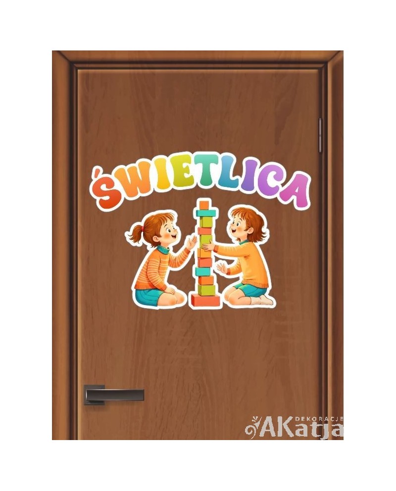 Naklejka na drzwi- Świetlica