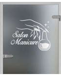 Naklejka mrożone szkło: Salon Manicure