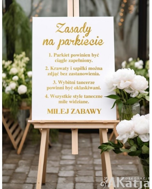 Naklejka ślubna: Zasady na parkiecie